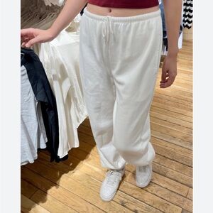 Brandy Melville white sweatpants